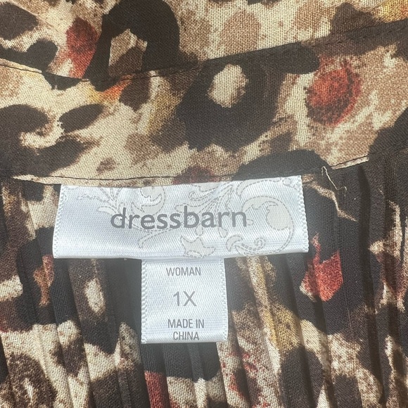 Dressbarn Animal Print Pleated Blouse - 1X - Picture 15 of 15